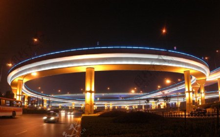 南京新庄立交桥夜景图片