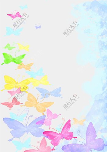 水彩蝴蝶图片