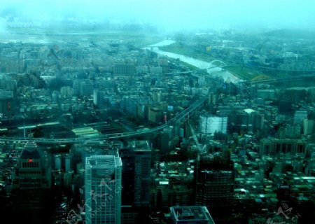 台湾101大楼鸟瞰图片