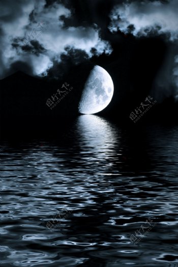 海上的月色图片