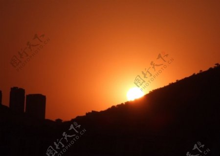 太阳落山图片
