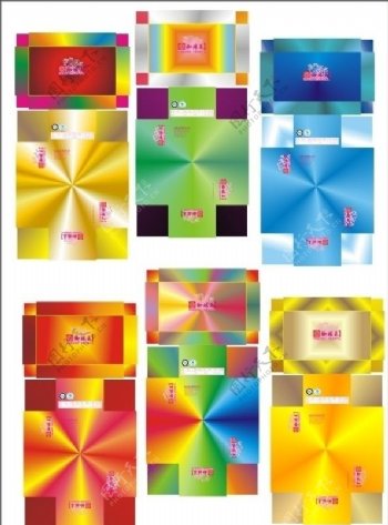 彩虹鞋盒包装系列图片