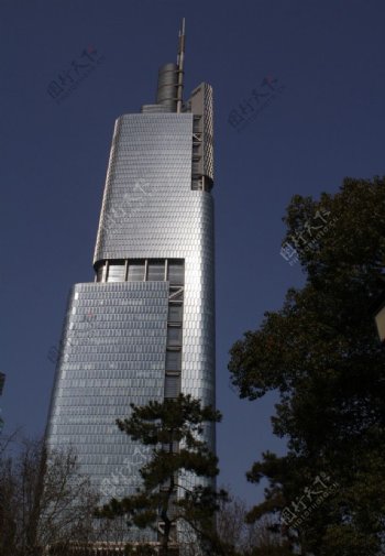 紫峰大厦光影图片