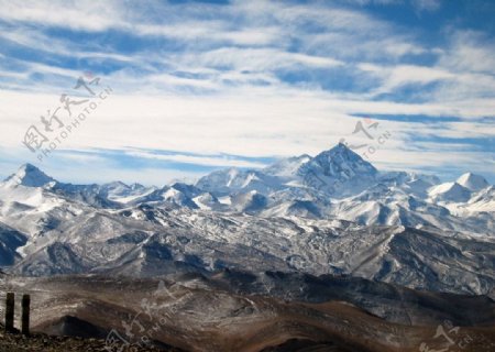 青藏高原雪山之洛子峰图片