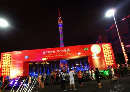 广州塔夜景图片