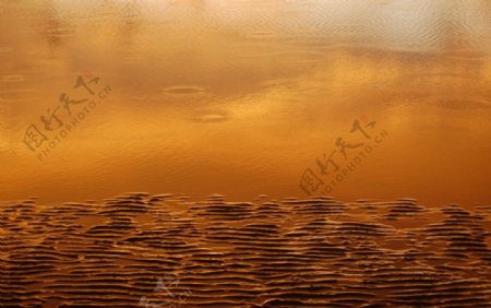 水与沙纹图片