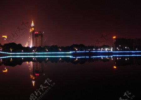 义乌江滨夜景图片