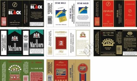 国外香烟包装八款图片