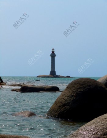 海岸的灯塔图片