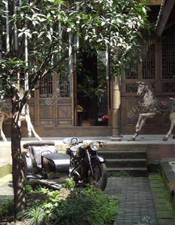 中式庭院中古代现代图片