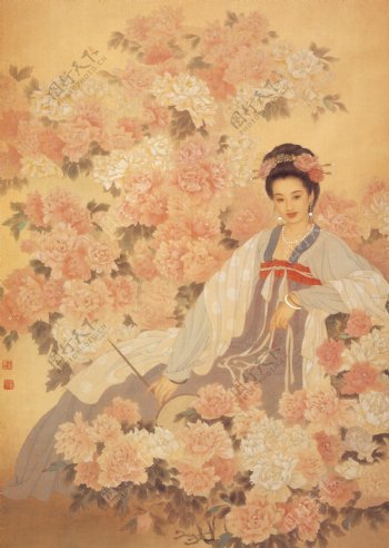 国画美女图片