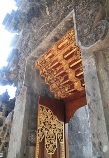 巴厘岛建筑门洞细部图片