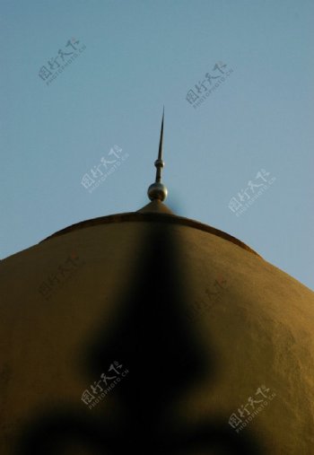 清真寺教堂的尖顶图片