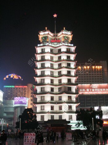 郑州著名建筑二七塔图片