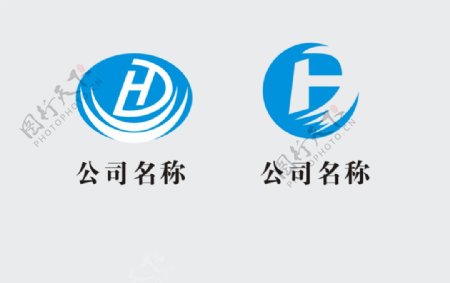 简单字母蓝色企业logo图片