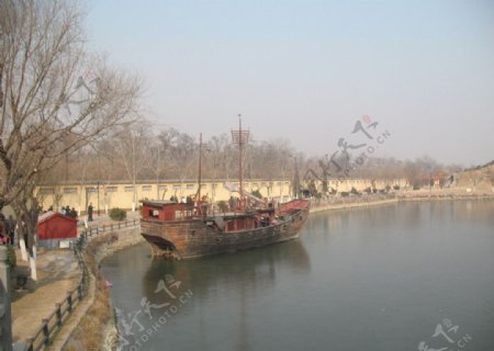 运河古船图片