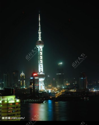 上海东方明珠塔夜景图片