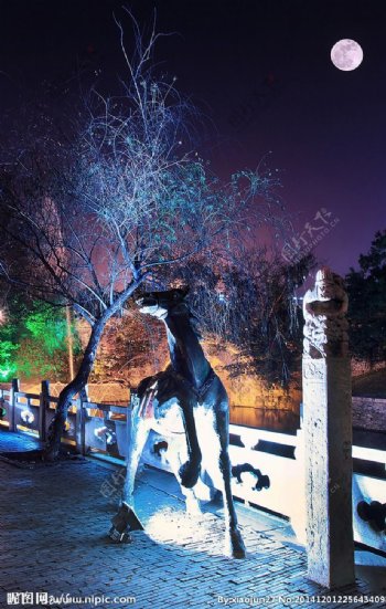 扬州南门遗址夜景图片