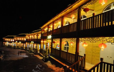 伏牛山滑雪场美食广场图片