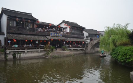 西塘临水街景图片