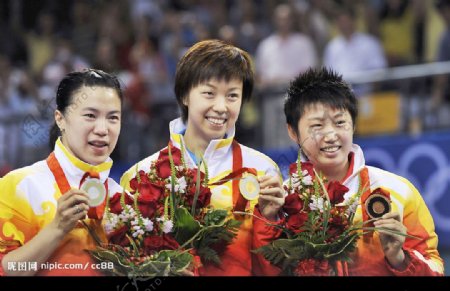 北京奥运会乒乓球女队图片