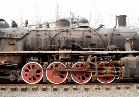 蒸汽机车特写图片