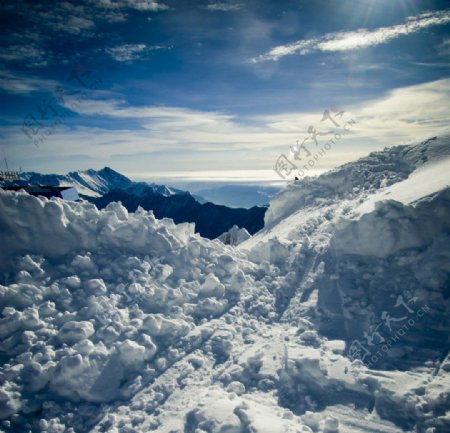 雪山冬天冰图片