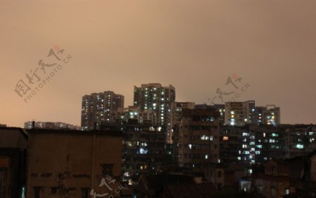 广州荔湾夜景房屋图片