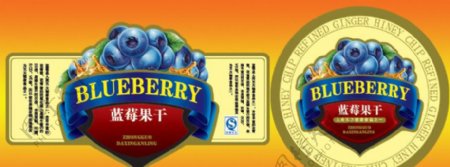蓝莓果干商标图片