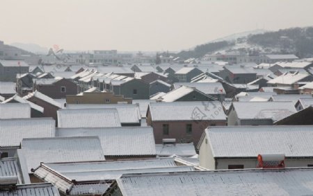 雪原小村图片