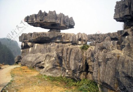 石磨岩近景图片