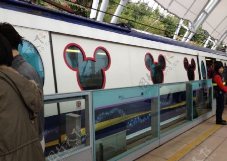 香港迪士尼列车图片