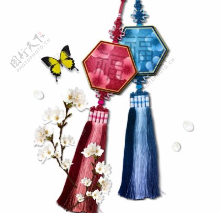 韩式荷包挂饰图片