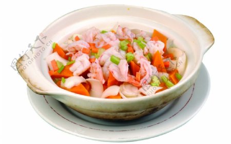 鲜虾百合金瓜煲图片