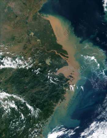 长江入海口卫星图图片