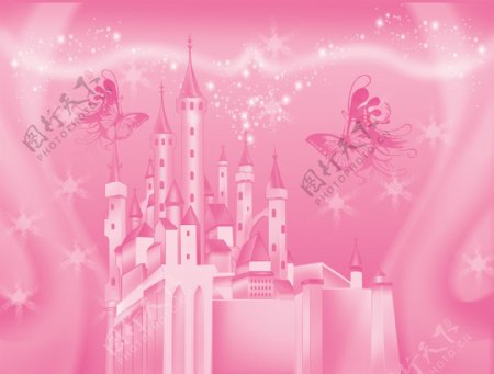 粉红城堡图片