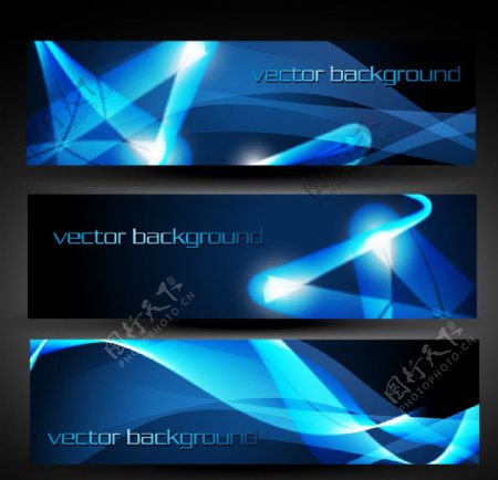 蓝色动感光线商务科技背景图片