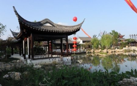江南古镇甪直公园图片
