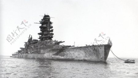 旧日本海军战列舰长门图片