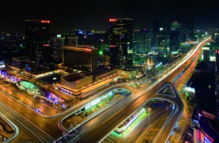 北京夜景国贸大厦图片