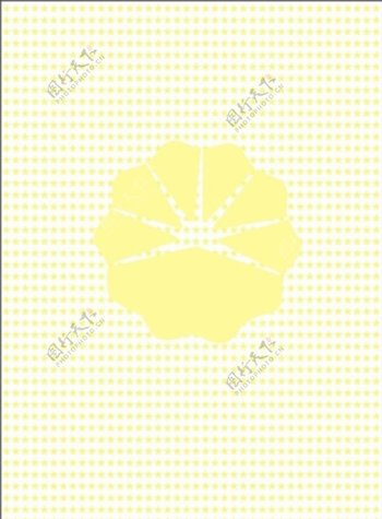 花边证书底纹黄色喇叭花背景图片