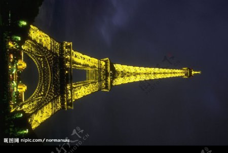 夜景艾非尔铁塔图片