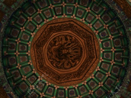 中国古典建筑天花板花纹图片