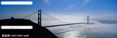 云雾桥全景图片