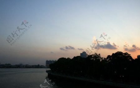 珠江傍晚图片