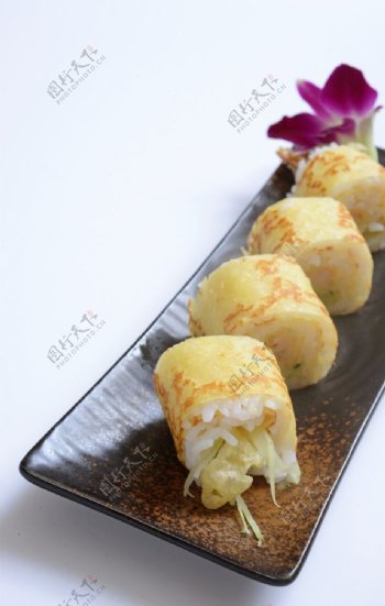 皮蛋虾卷日式风味图片