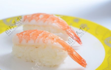 鲜虾寿司菜谱素材图片