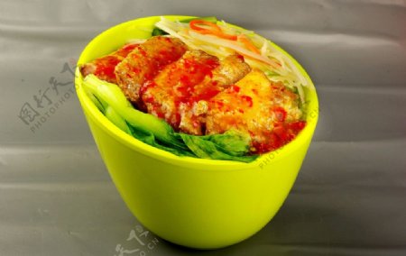 韩式刀鱼盖饭图片
