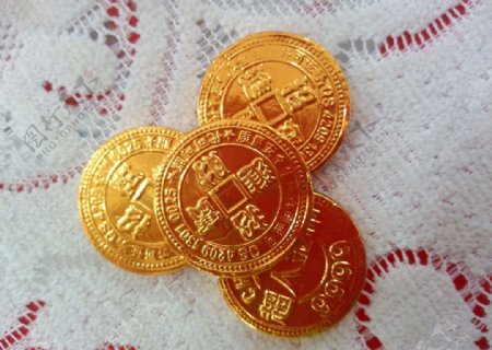 铜钱巧克力图片