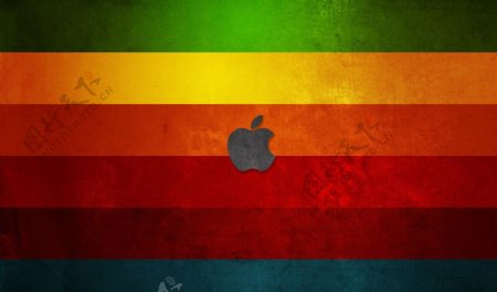 彩虹苹果桌面图片
